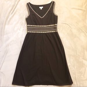 Loft sleeveless cotton dress. Sequined waistband.